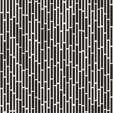 Black and White Irregular Dashed Lines Pattern. Modern Abstract Vector Seamle Illustrazione stock