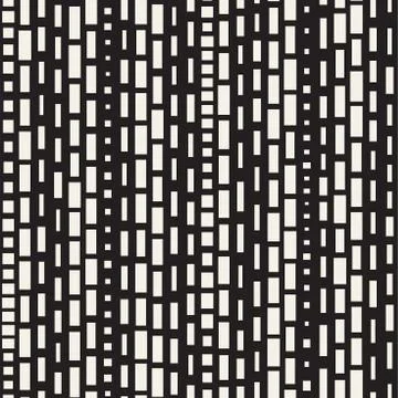Black and White Irregular Dashed Lines Pattern. Modern Abstract Vector Seamle 스톡 일러스트