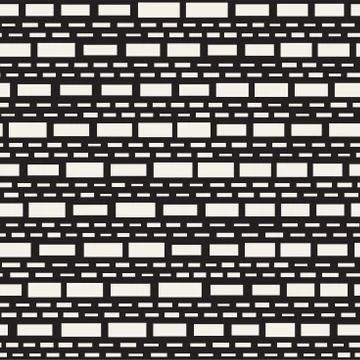 Black and White Irregular Dashed Lines Pattern. Modern Abstract Vector Seamle イラスト素材