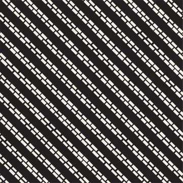 Black and White Irregular Dashed Lines Pattern. Modern Abstract Vector Seamle 스톡 일러스트