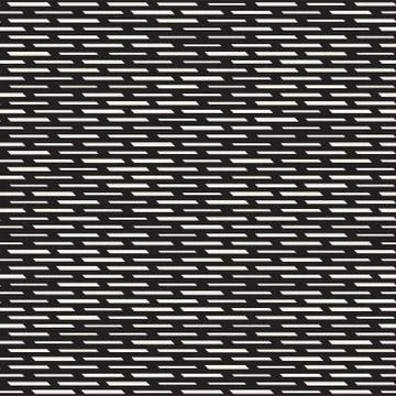 Black and White Irregular Dashed Lines Pattern. Modern Abstract Vector Seamle Stock Illustration