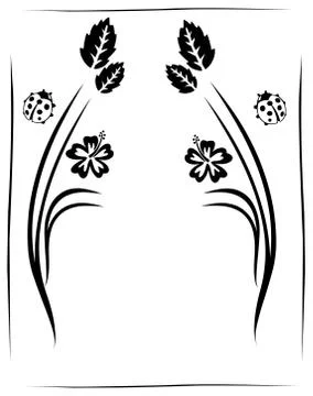 Black and white isolated pattern. Stock Illustration