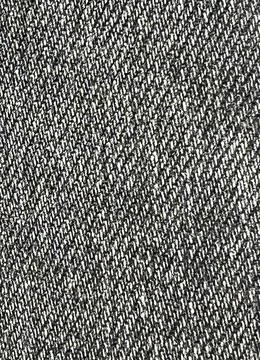 Black and white jeans. Solid fabric background. Foto stock