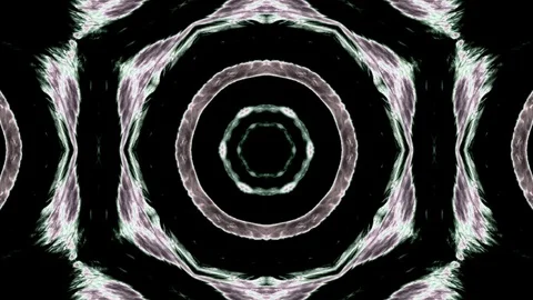Black and White kaleidoscope sequence patterns Stock Footage
