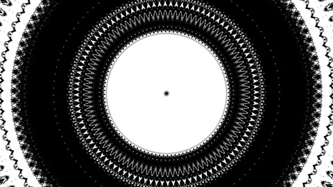 Black and white kaleidoscope wallpaper Stock Footage 276351053