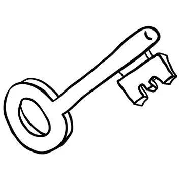 Black and white key Stock Illustration