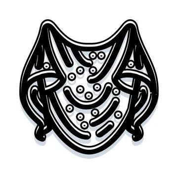 Black and white knitting pattern motif illustration 스톡 일러스트