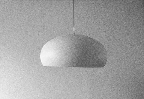 Black and white lamp in a flat Stock Photos
