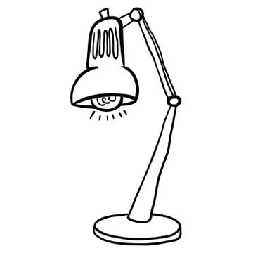 Black and white lamp Stock Illustration
