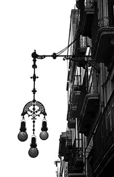 Black and white lamp Stock Photos