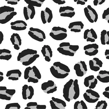Black and White Leopard Print Repeat Pattern Design 스톡 일러스트