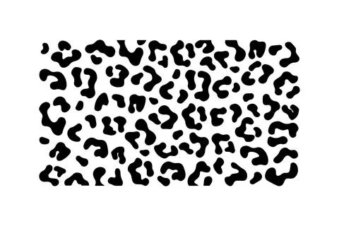 Black and White Leopard Print Pattern. Vector icon. Stock Illustration