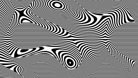 Black and White Line Animations - Jagged Waves 2 Stock Footage 125996620