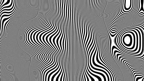 Black and White Line Animations- Vertical Waves 2 Stock Footage 125997285