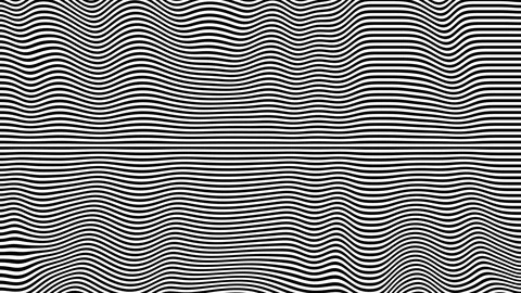 Black and White Line Animations - Small Waves Stock Footage 125997922