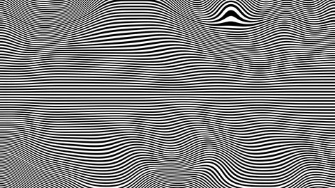 Black and White Line Animations - Big Waves Stock Footage 125998421