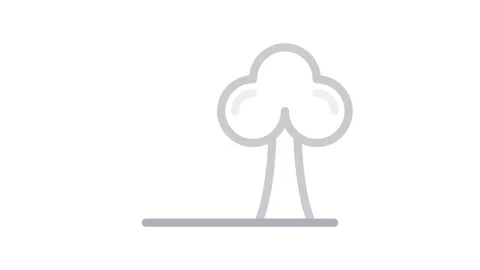 Black and white line drawing depicting a tree beside a bench in a serene ou.. Stock Footage 334992049