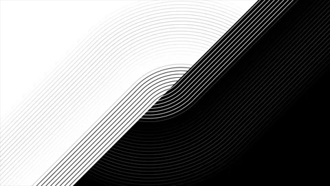 Black and white linear pattern abstract geometric motion background Stock Footage 311051447