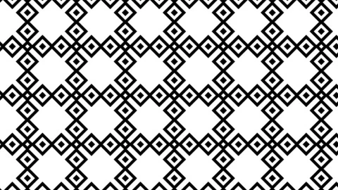 Black and white linear seamless geometric pattern white isolated Stock Footage 202061446