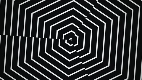 Black and white lines create optical geometric patterns Stock Footage 339338296