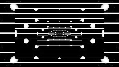 Black and white lines making opt illusions Stock Footage 127585206
