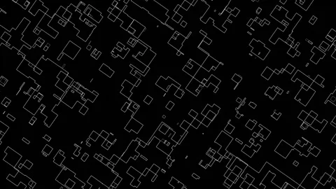 Black And White Lines Morphing Randomly Stock Footage 319218933