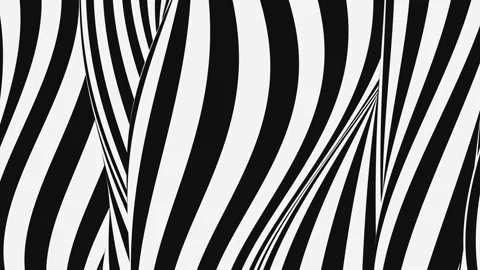 Black and white lines motion background. 3d render loop animation. 4K, UHD Stock Footage 119310508