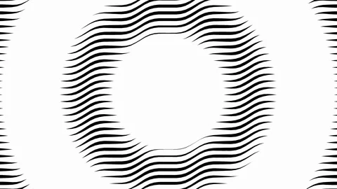 Black and white lines pattern Stock Footage 97901888