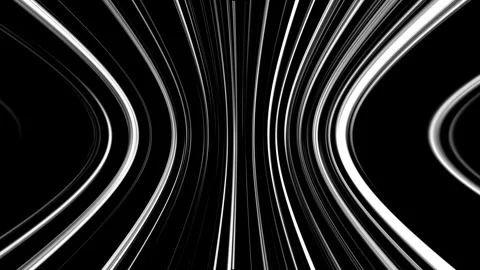 Black and white lines with perspective distortion, speed or teleportation Stock Footage 269507823