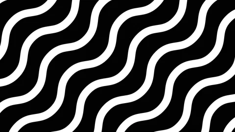 Black and white lines stripes moving in seamless looping loop. Stock Footage 147996593