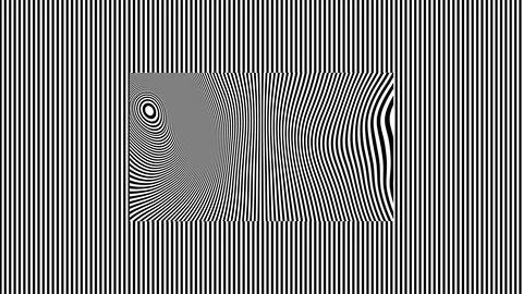 Black and White Lines Within Lines - Vertical Wavy Warp Stock Footage 125998718