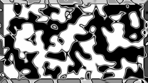Black and White Liquid Fluid Pattern with Beveled Frame Abstract Seamless L.. Vidéo 340382300
