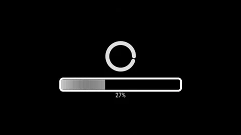 Black and white loading bar Stock Footage 302441933
