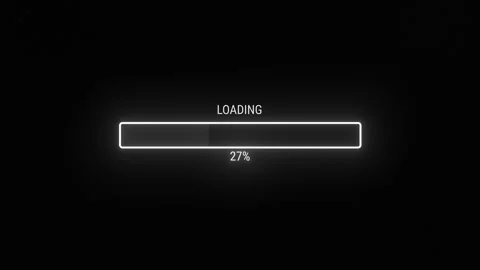 Black and white loading bar Stock Footage 318444772