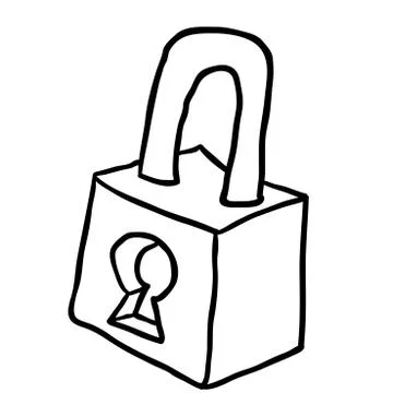 Black and white lock Stock Illustration