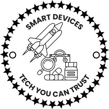 A black and white logo for smart devices that says tech you can trust イラスト素材