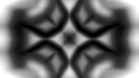 Black and White Loopable Background, Abstract Symmetrical Pattern Stock Footage 228142617