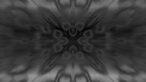 Black and White Loopable Background, Moody Abstract Symmetrical Pattern Stock Footage 228142619