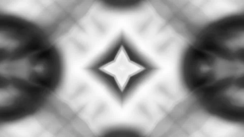 Black and White Loopable Background, Ambience Abstract Symmetrical Pattern Stock Footage 228142620