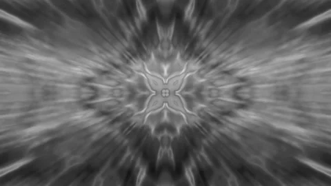 Black and White Loopable Background, Jazzy Abstract Symmetrical Pattern Stock Footage 228142632