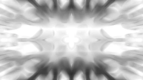 Black and White Loopable Background, Mystery Abstract Symmetrical Pattern Stock Footage 228142641
