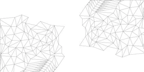 Black and white low poly vector background Stock Illustration