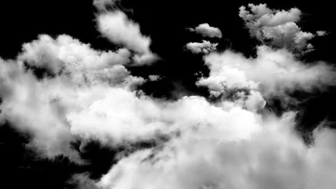 Black and white luma clouds Stock-Footage 100922529