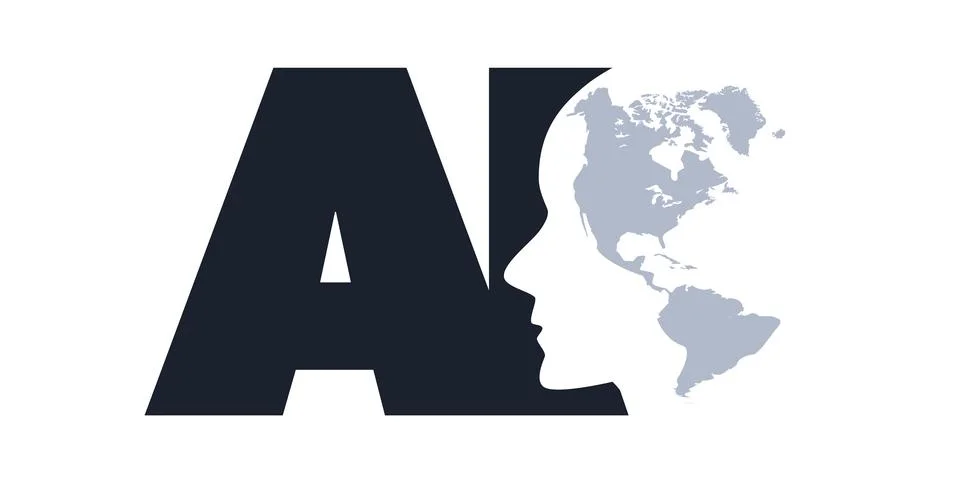 Black and White Machine Learning, Artificial Intelligence, Cloud Computing .. Stock Illustration