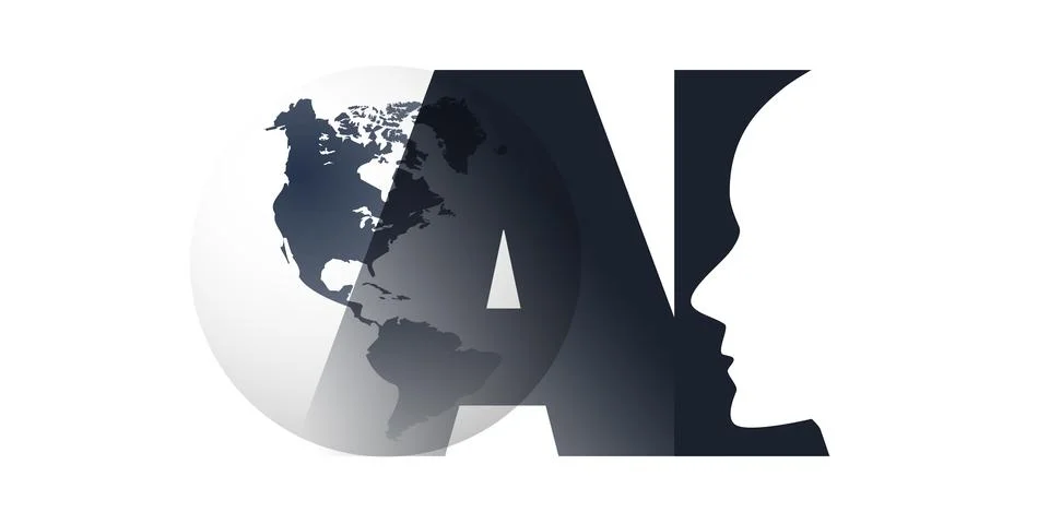 Black and White Machine Learning, Artificial Intelligence, Cloud Computing .. Stock Illustration