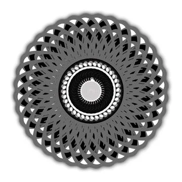 Black and white mandala Stock Illustration