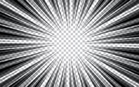 Black and white manga comic concentration lines, Vector illustration. 스톡 일러스트