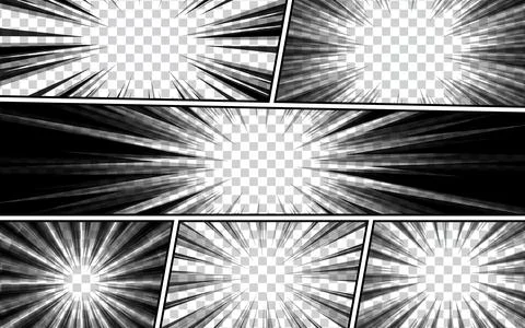 Black and white manga comic scene set background design. Stock Illustration