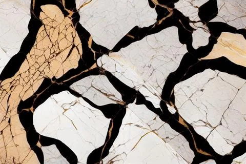Black and white marble abstract background Stock Illustration