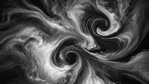 Black and white marble liquid flow has elegant and beautiful swirl. 4K Stock Footage 295719880